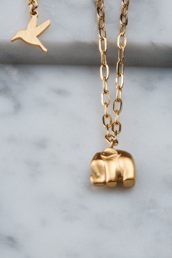 Baby elephant necklace