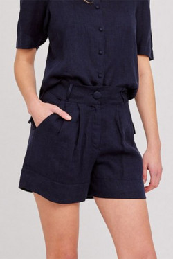 Maren linen shorts Navy