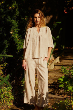 Zoe linen pants Beige