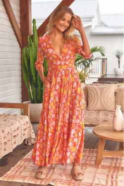 Berry Maxi Dress Terracotta