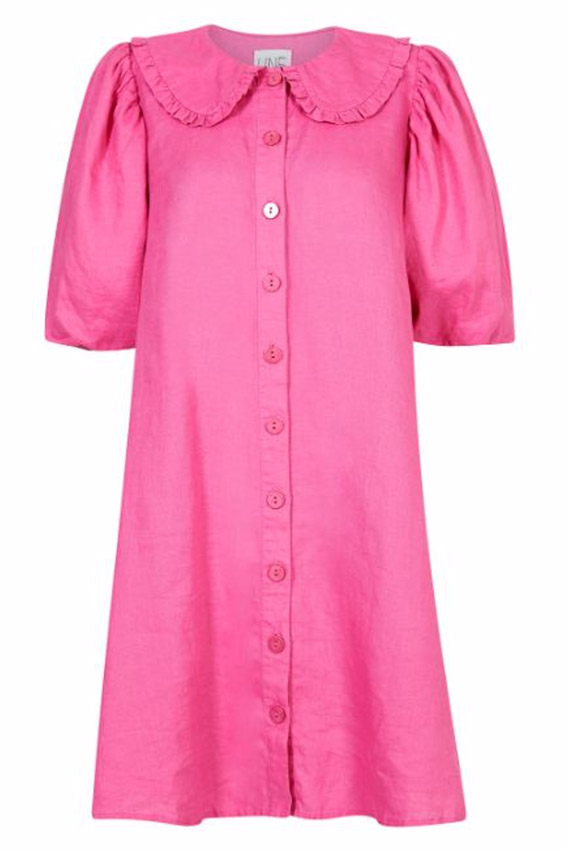 Lovely Linen Dress Pink