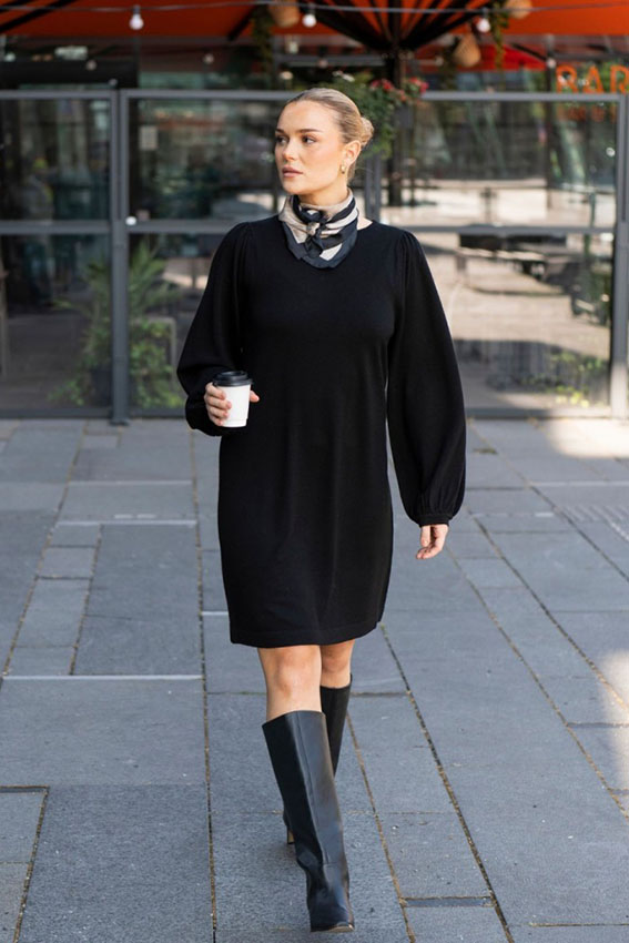 Helene knit dress Black