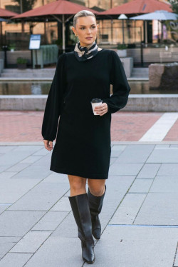 Helene knit dress Black