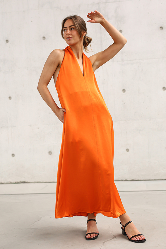 Sille Dress Russet Orange