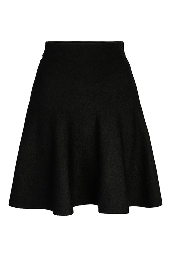 Triny Merino Skirt Black